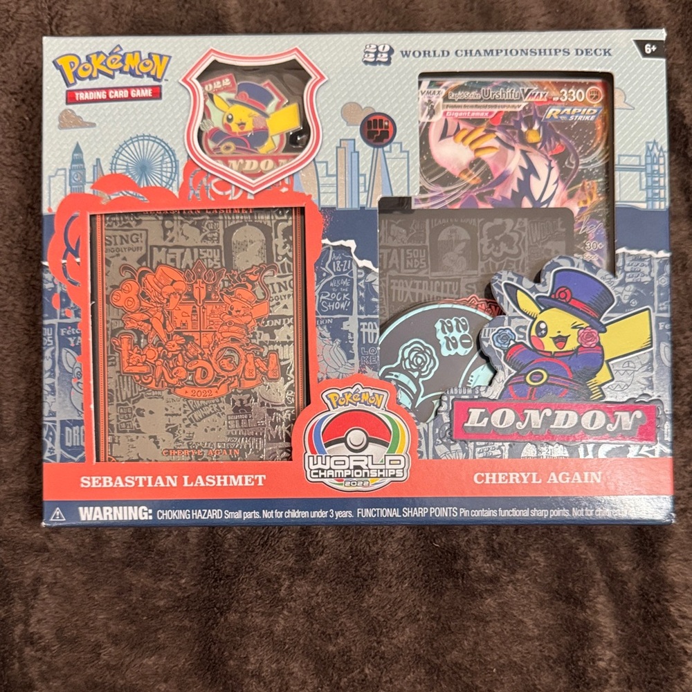 Pokemon World Championships Deck with Pikachu - Orange and Blue
